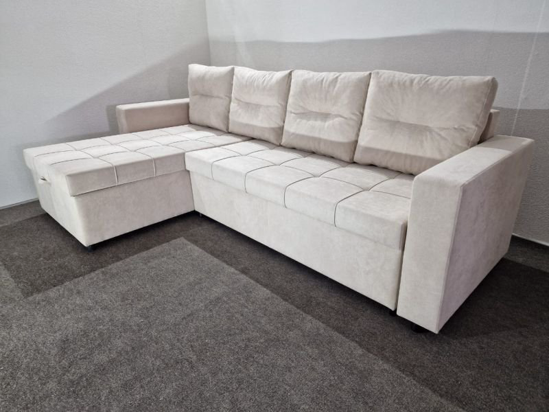 Диван угловой Al.Mebel Бетти бежевый купить,331700