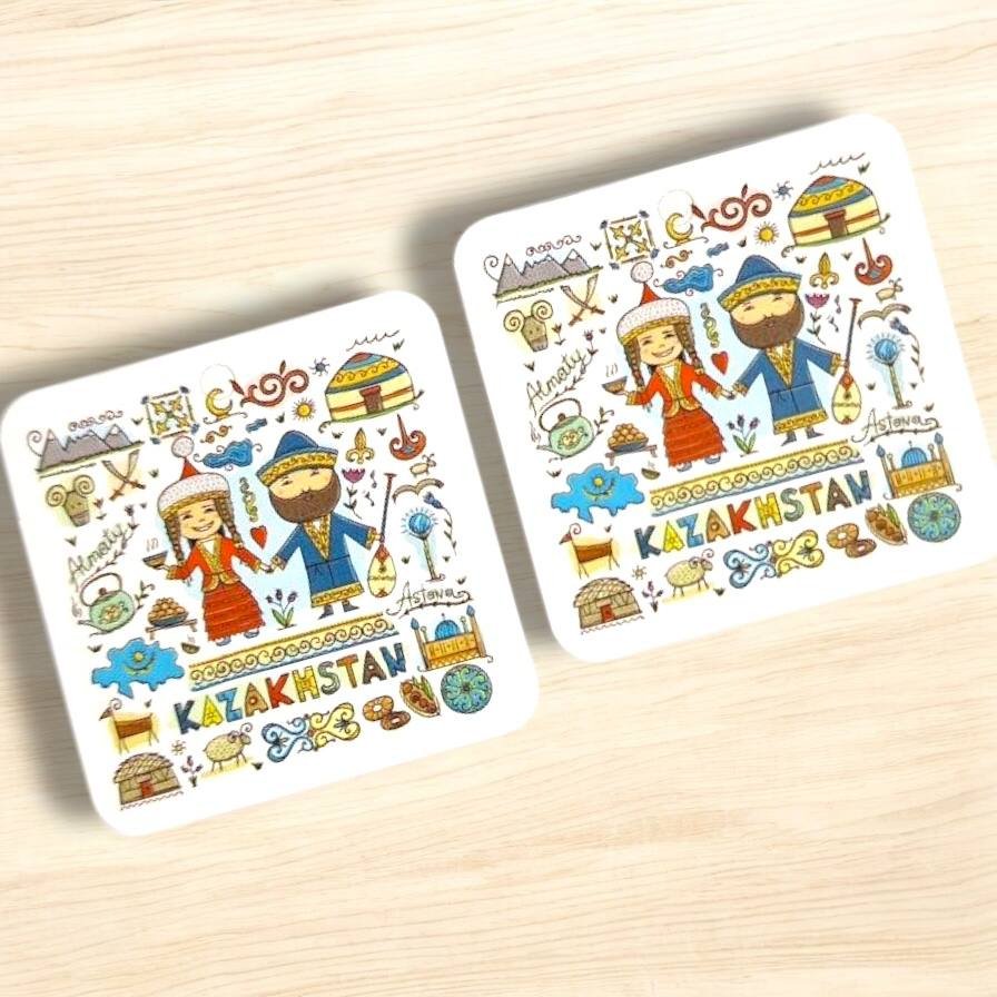 Fortress box шильдик Kazakhstan" 5*5 см 50 шт