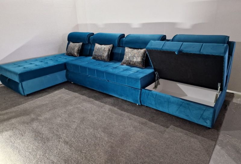 Диван угловой Al.Mebel Лорд синий - ForteMarket Диван угловой Al.Mebel Лорд синий купить,0