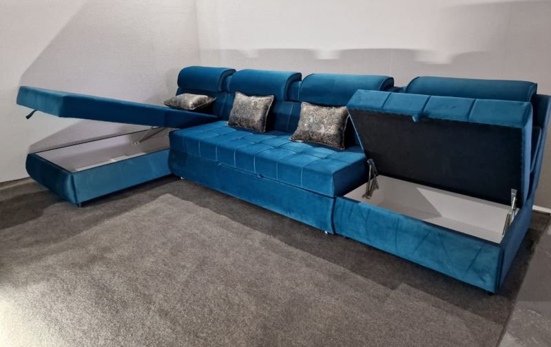 Диван угловой Al.Mebel Лорд синий - ForteMarket Диван угловой Al.Mebel Лорд синий купить,0