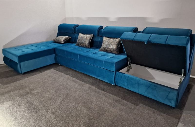 Диван угловой Al.Mebel Лорд синий - ForteMarket Диван угловой Al.Mebel Лорд синий купить,0