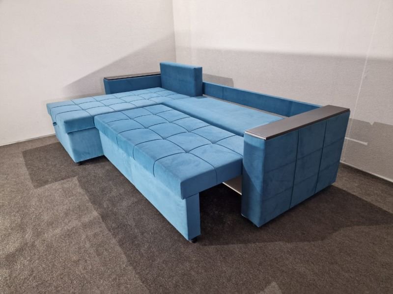 Диван угловой Al.Mebel Бетти бирюзовый  купить,NaN