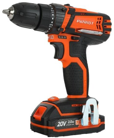 Patriot дрель-шуруповерт BR 201UES Li-Ion 2.0 А·ч 20 В х2 кейс 30 Н·м 20 В купить,NaN