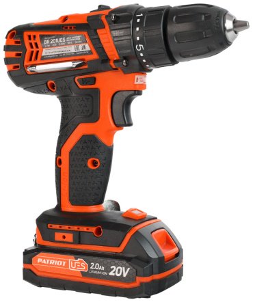 Patriot дрель-шуруповерт BR 201UES Li-Ion 2.0 А·ч 20 В х2 кейс 30 Н·м 20 В купить,0