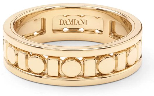 Кольцо Damiani 20093494 размер 19.2 вес 6 г золото, без вставок купить,0