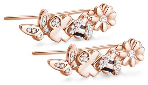 Серьги Rosato RZGA22 вес 2.26 г серебро, фианит, эмаль