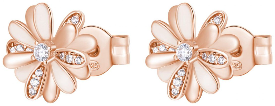 Серьги Rosato RZGA27 вес 2.31 г серебро, циркон, эмаль купить,58000