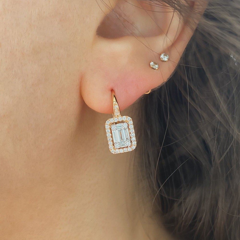 Серьги Crivelli 035-VE25875 вес 4.4 г золото, бриллиант купить,NaN
