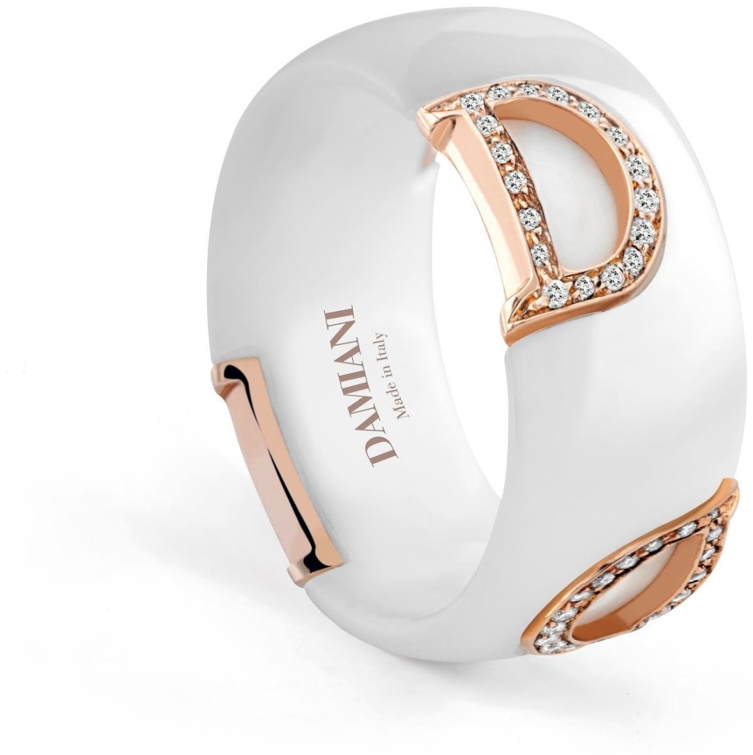 Кольцо Damiani 20082206 размер 18 вес 2.5 г золото, бриллиант, керамика купить,NaN