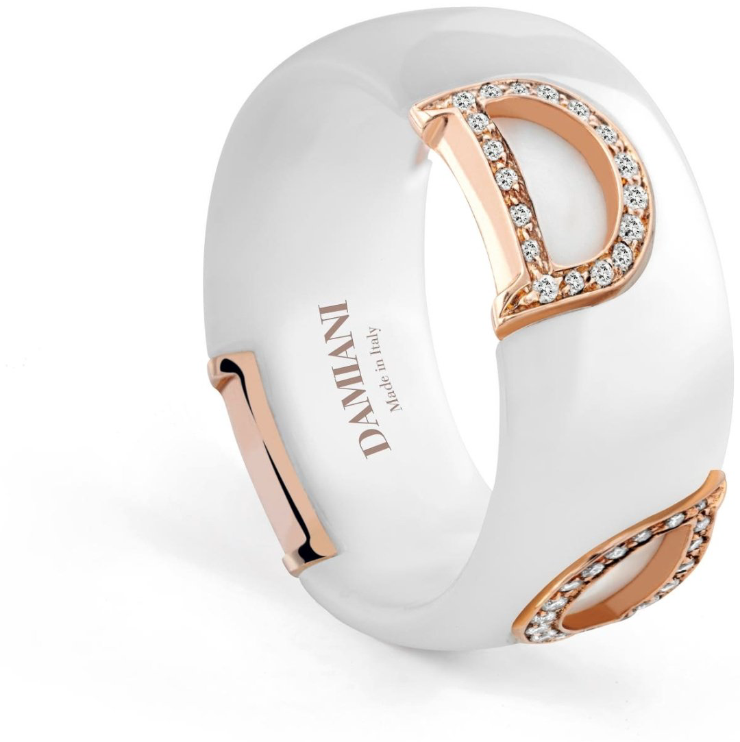 Кольцо Damiani 20082206 размер 18 вес 2.5 г золото, бриллиант, керамика купить,NaN