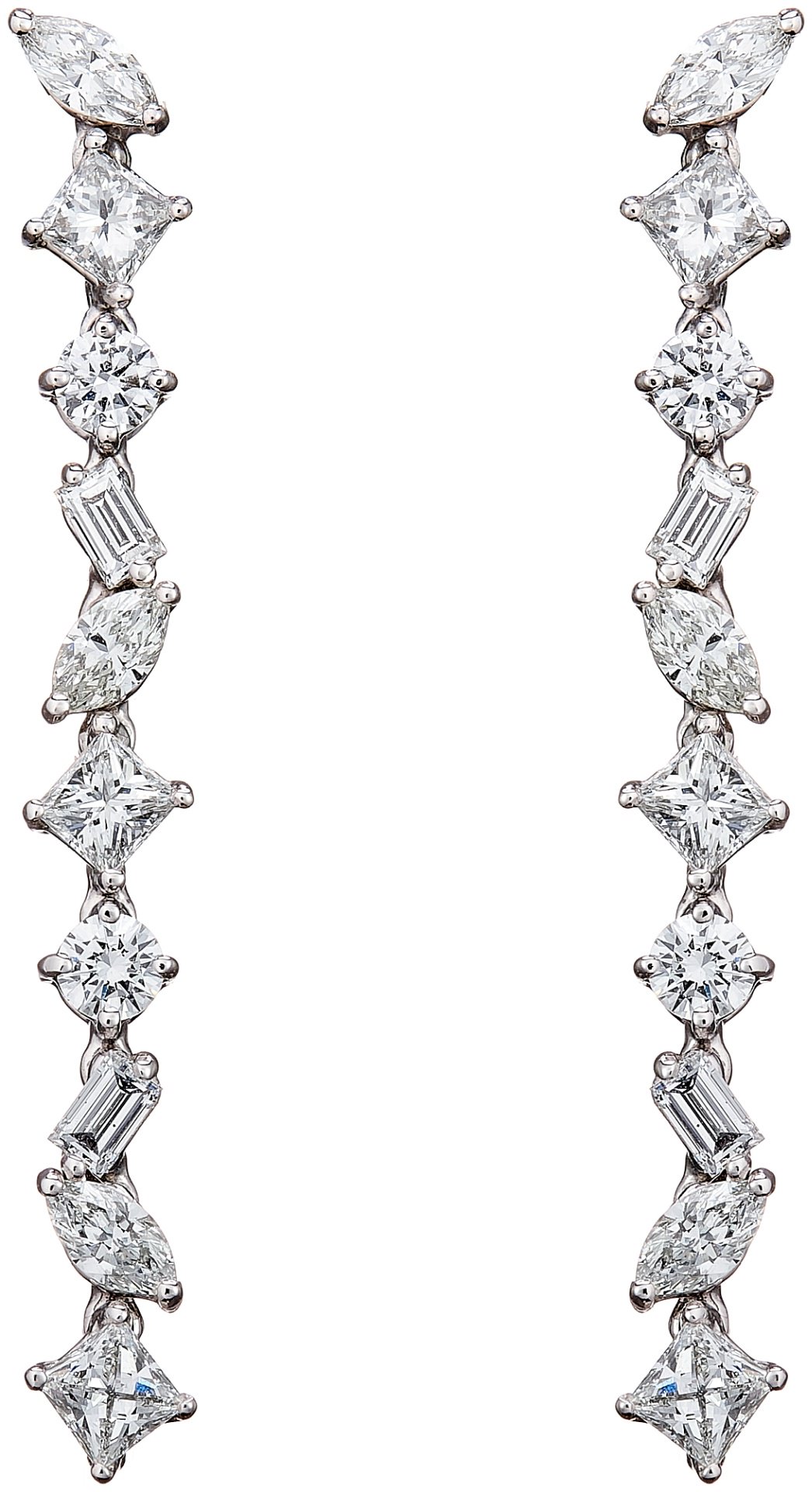 Серьги-цепочки Damiani 81092704 вес 3.88 г золото, бриллиант купить,NaN