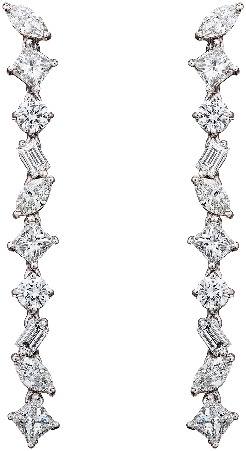 Серьги-цепочки Damiani 81092704 вес 3.88 г золото, бриллиант купить,NaN