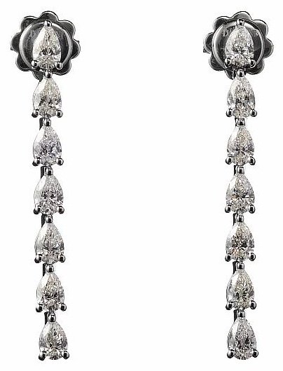 Серьги-цепочки Damiani 81092745 вес 3.96 г золото, бриллиант купить,NaN
