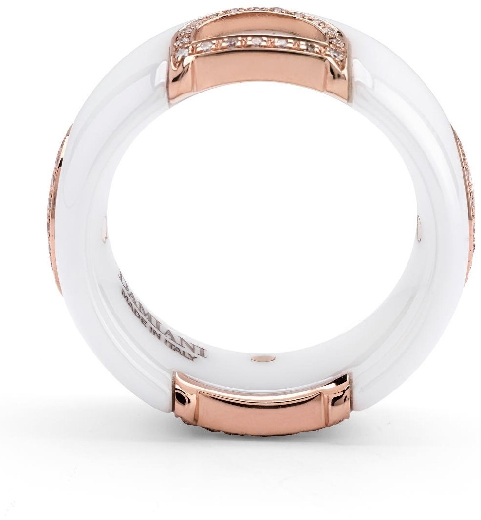 Кольцо Damiani 20082206 размер 18 вес 2.5 г золото, бриллиант, керамика купить,NaN