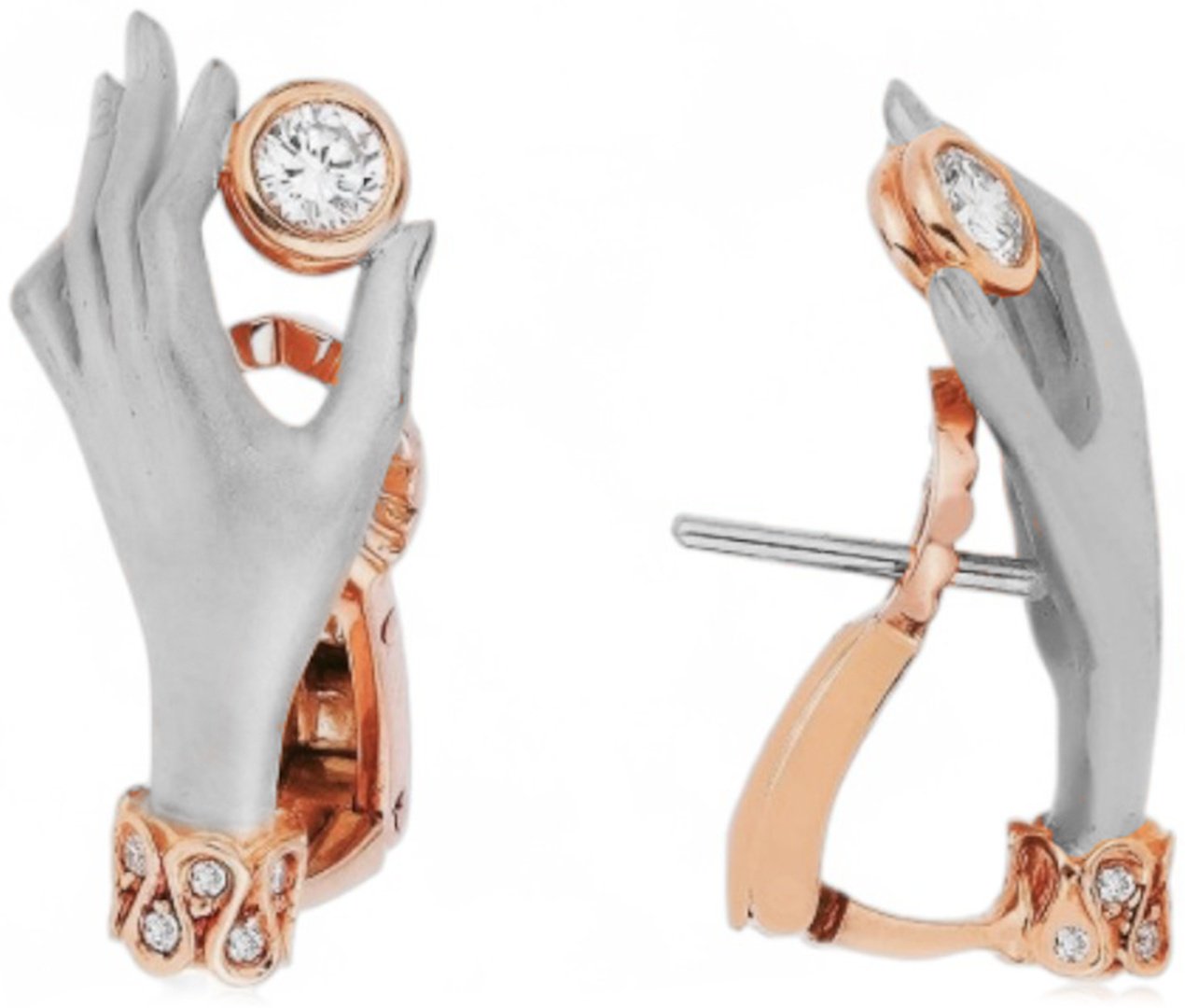 Серьги Carrera y Carrera 6491.4 вес 9.61 г золото, бриллиант купить,NaN