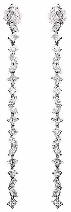 Серьги-цепочки Damiani 81094380 вес 5.68 г золото, бриллиант купить,NaN