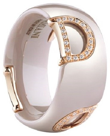 Кольцо Damiani 20082234 размер 21.5 вес 2.5 г золото, бриллиант, керамика купить,NaN