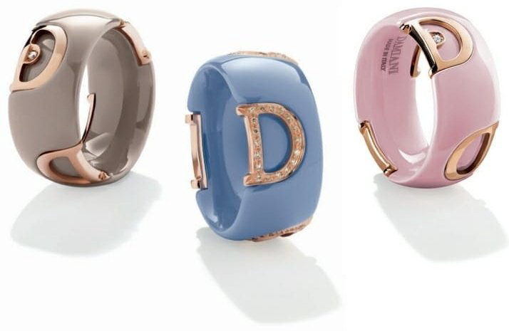 Кольцо Damiani 20082234 размер 21.5 вес 2.5 г золото, бриллиант, керамика купить,NaN