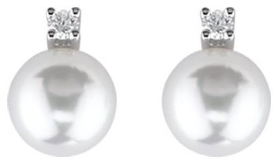 Пусеты Damiani 20011803 вес 1.7 г золото, бриллиант, жемчуг купить,NaN