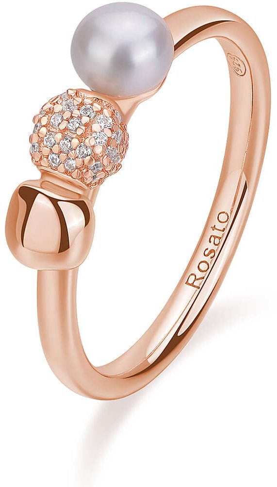 Кольцо Rosato RZAZ032C размер 18 вес 2.38 г серебро, фианит, жемчуг купить,42000