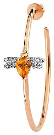 Моносерьга Bee Goddess PTKMHTARICTGKP вес 3.71 г золото, бриллиант, цитрин купить,NaN