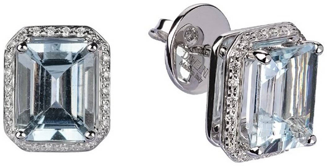 Серьги Damiani 20088520 вес 6.4 г золото, бриллиант, аквамарин купить,3477500