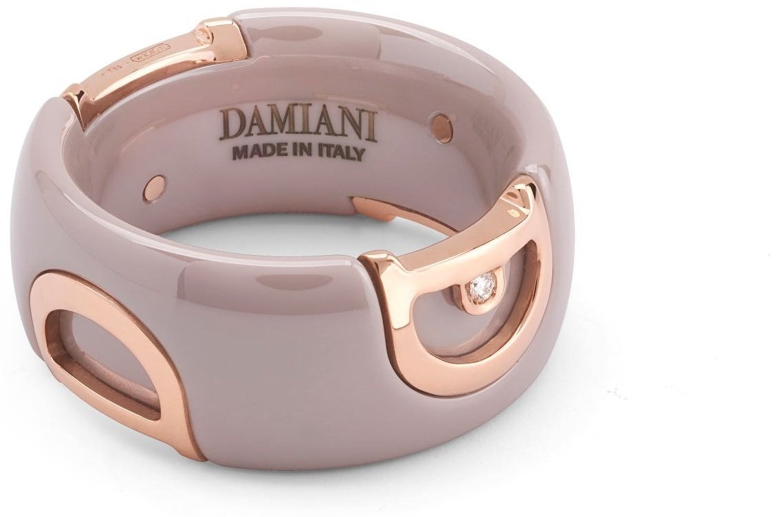 Кольцо Damiani 20082222 размер 16.2 вес 2.4 г золото, бриллиант, керамика купить,1018000