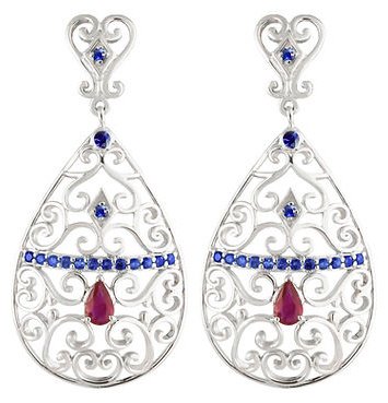 Серьги Arnow 3377-19-EFERS-AR10 вес 6.9 г серебро, сапфир купить,NaN