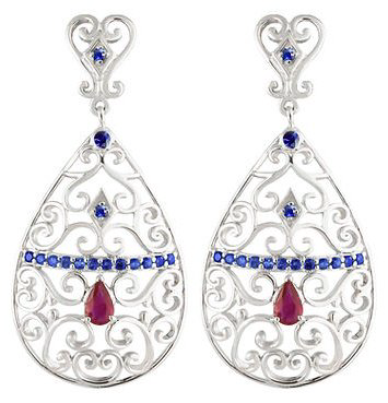 Серьги Arnow 3377-19-EFERS-AR10 вес 6.9 г серебро, сапфир купить,NaN