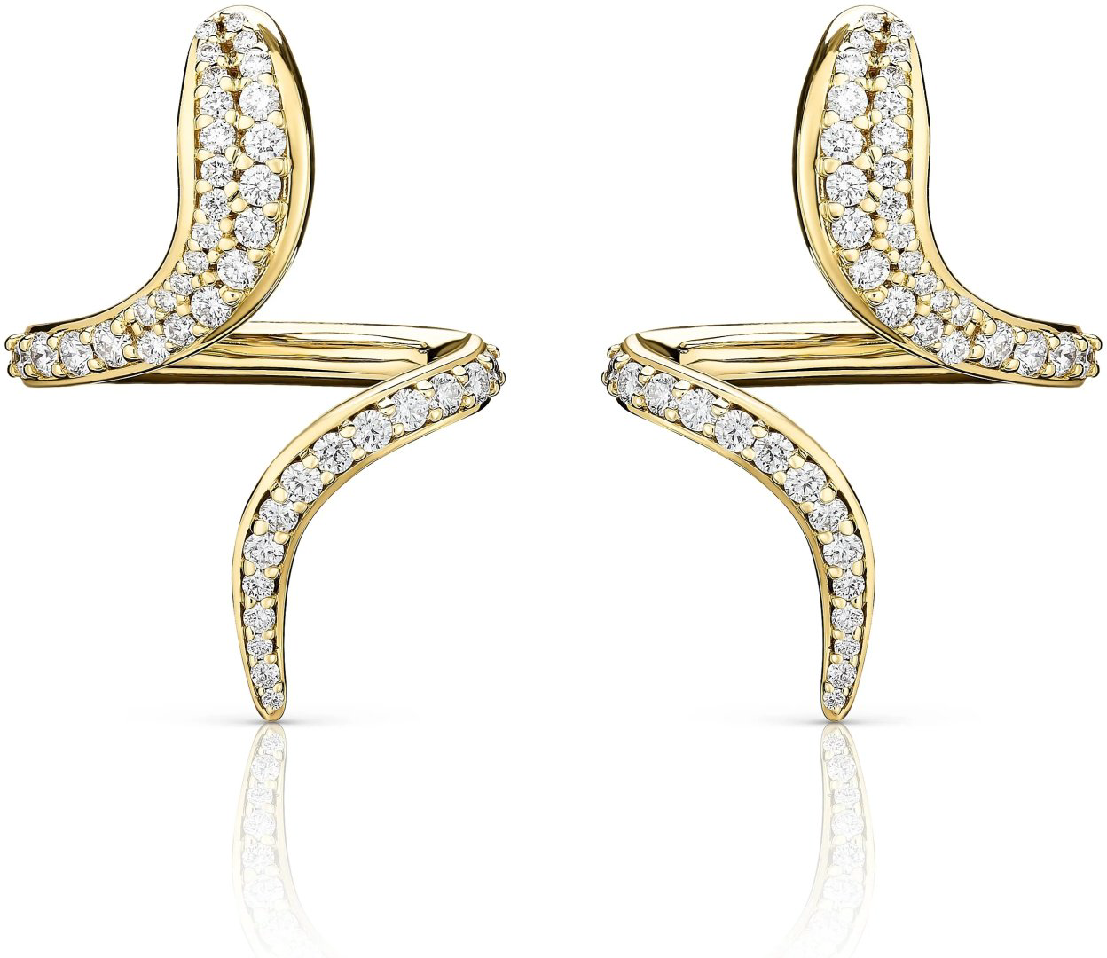 Пусеты Damiani 81092483 вес 7.73 г золото, бриллиант купить,3210000