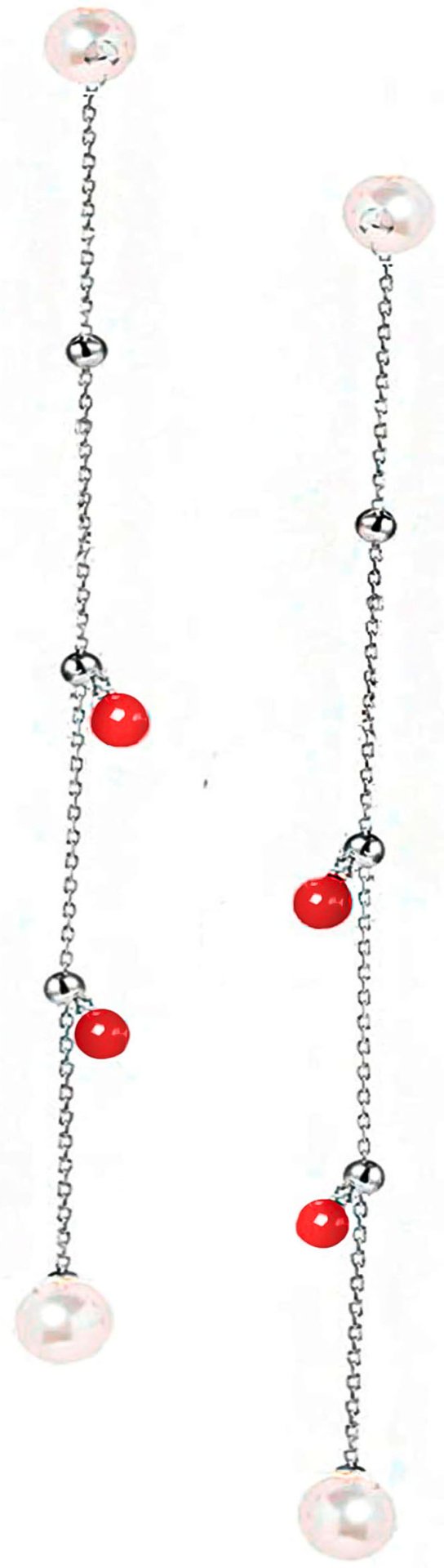 Серьги Utopia JPO3B-01 вес 3.41 г золото, жемчуг, коралл, бриллиант купить,NaN