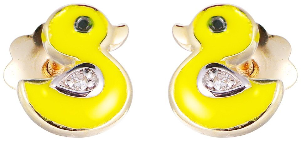 Пусеты Constella BB74095WEN4YT вес 0.79 г золото, бриллиант, эмаль - ForteMarket Пусеты Constella BB74095WEN4YT вес 0.79 г золото, бриллиант, эмаль купить,190000