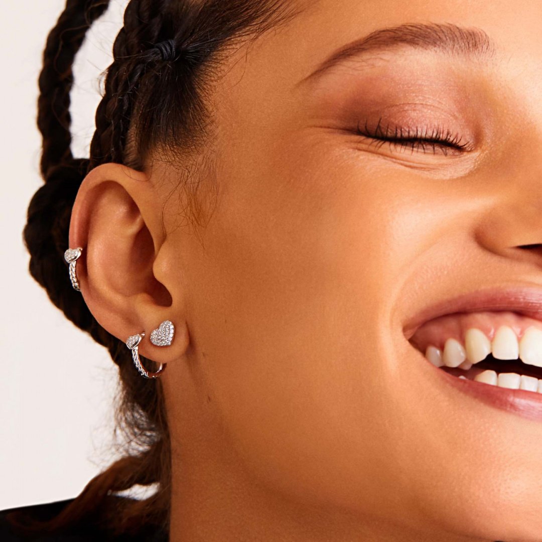 Моносерьга Rosato RZO046 вес 0.95 г серебро, фианит