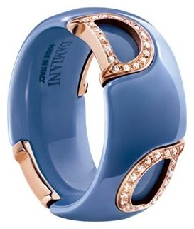 Кольцо Damiani 10582 размер 13 вес 2.1 г золото, бриллиант, керамика купить,NaN