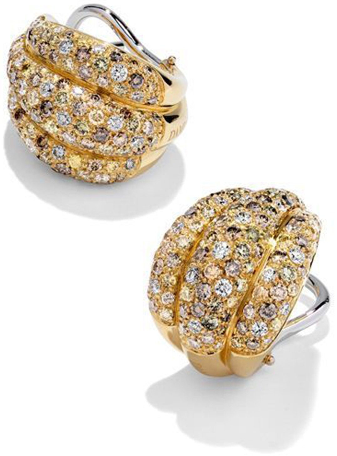 Пусеты Damiani 20076817 вес 13.6 г золото, бриллиант купить,NaN