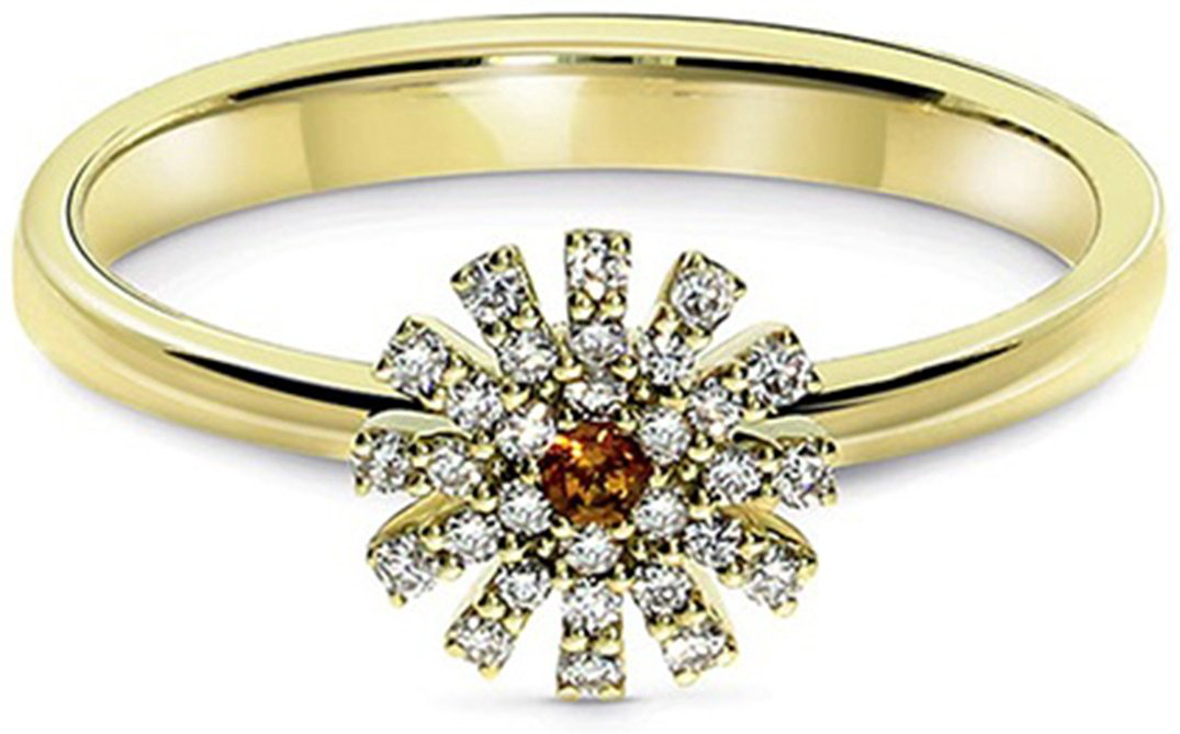 Кольцо Damiani 20072971 размер 16 вес 3 г золото, бриллиант, цитрин купить,NaN
