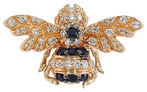 Моносерьга Bee Goddess PTKMCKFPSFGKP вес 1.56 г золото, бриллиант, сапфир купить,NaN