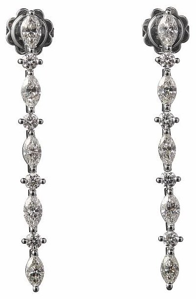 Серьги-цепочки Damiani 81086300 вес 4.66 г золото, бриллиант