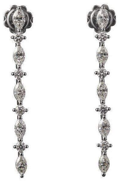 Серьги-цепочки Damiani 81086300 вес 4.66 г золото, бриллиант купить,NaN