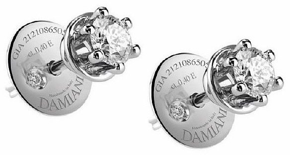 Пусеты Damiani 81087405 вес 3.05 г золото, бриллиант купить,NaN