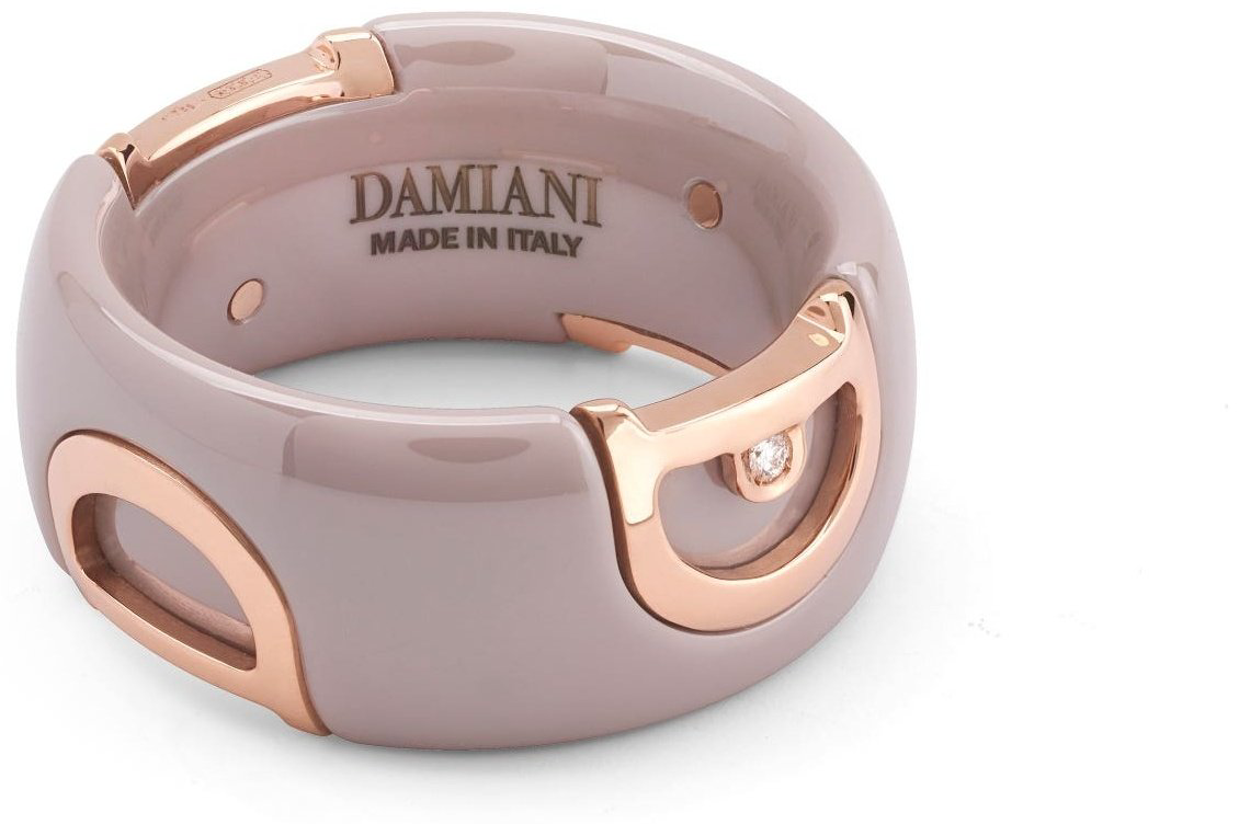 Кольцо Damiani 20082225 размер 17.4 вес 2.4 г золото, керамика, бриллиант купить,NaN