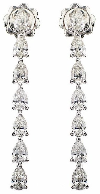 Серьги-цепочки Damiani 81087520 вес 3.95 г золото, бриллиант купить,NaN