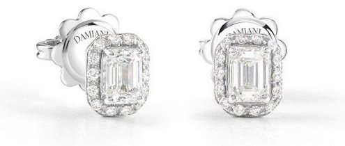 Серьги Damiani 81100484 вес 4.55 г золото, бриллиант купить,NaN