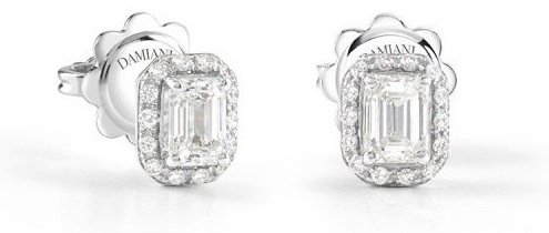 Серьги Damiani 81100484 вес 4.55 г золото, бриллиант купить,NaN