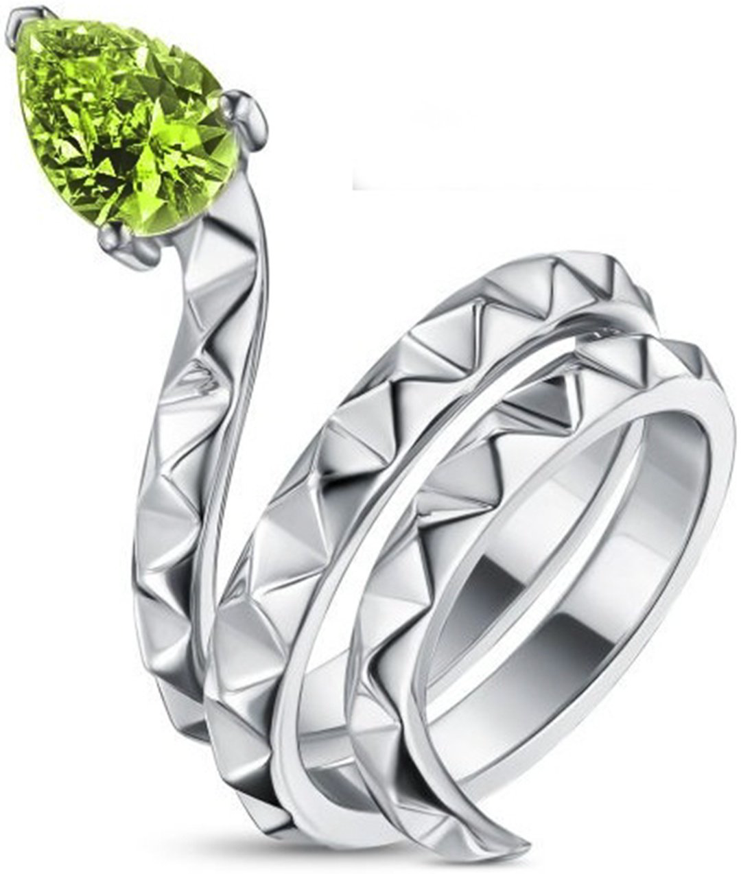 Кольцо Damiani 81100369 размер 15 вес 3.74 г серебро, хризолит купить,NaN