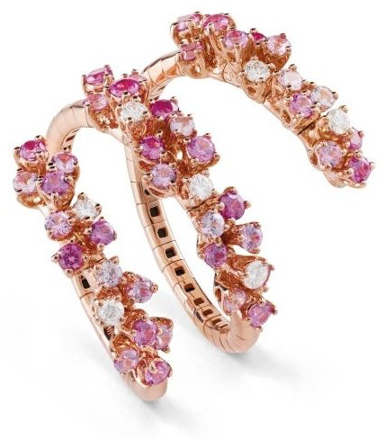 Кольцо Damiani 20086881 размер 17 вес 6.7 г золото, бриллиант, сапфир купить,NaN