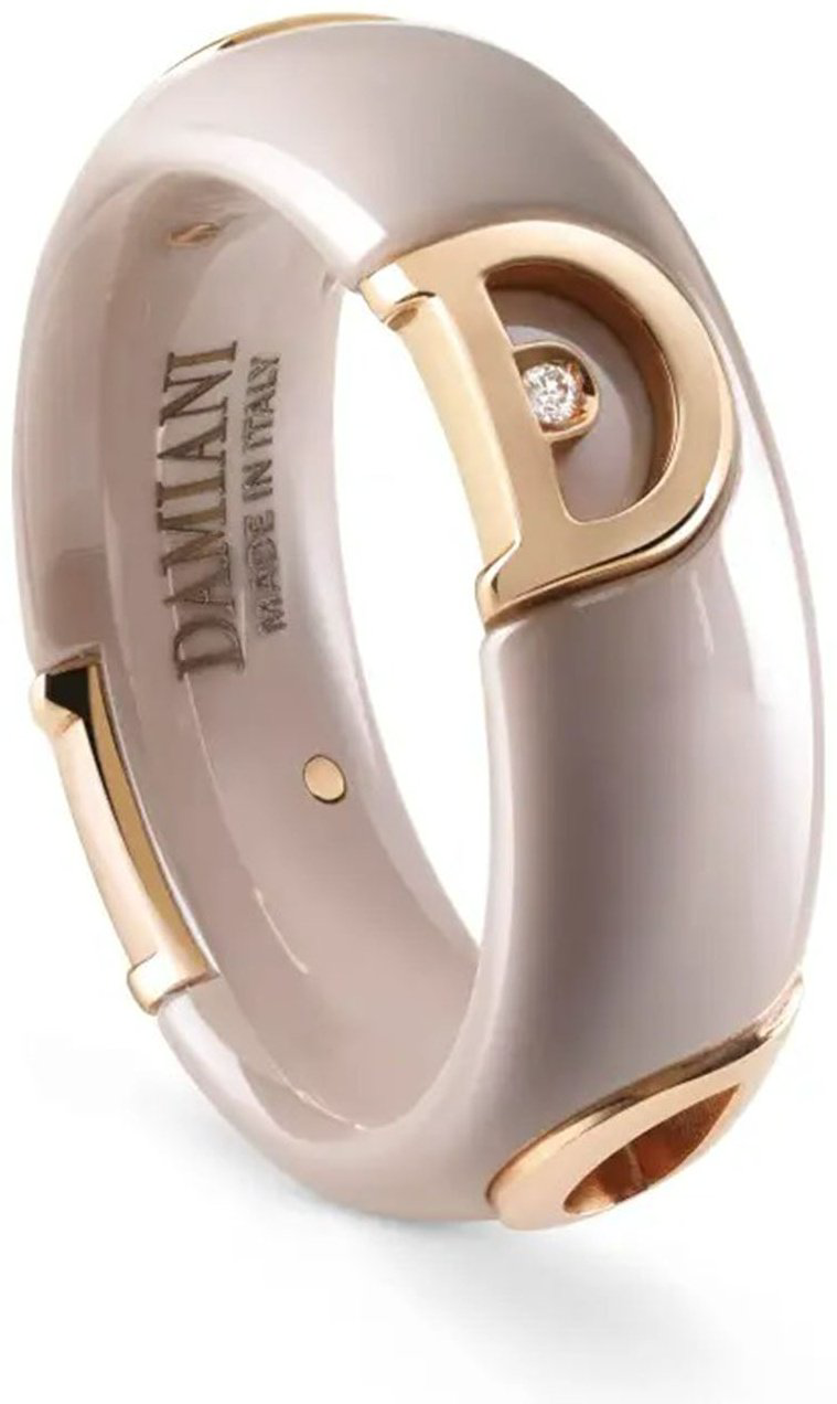 Кольцо Damiani 20087263 размер 18 вес 1.6 г золото, бриллиант, керамика купить,NaN