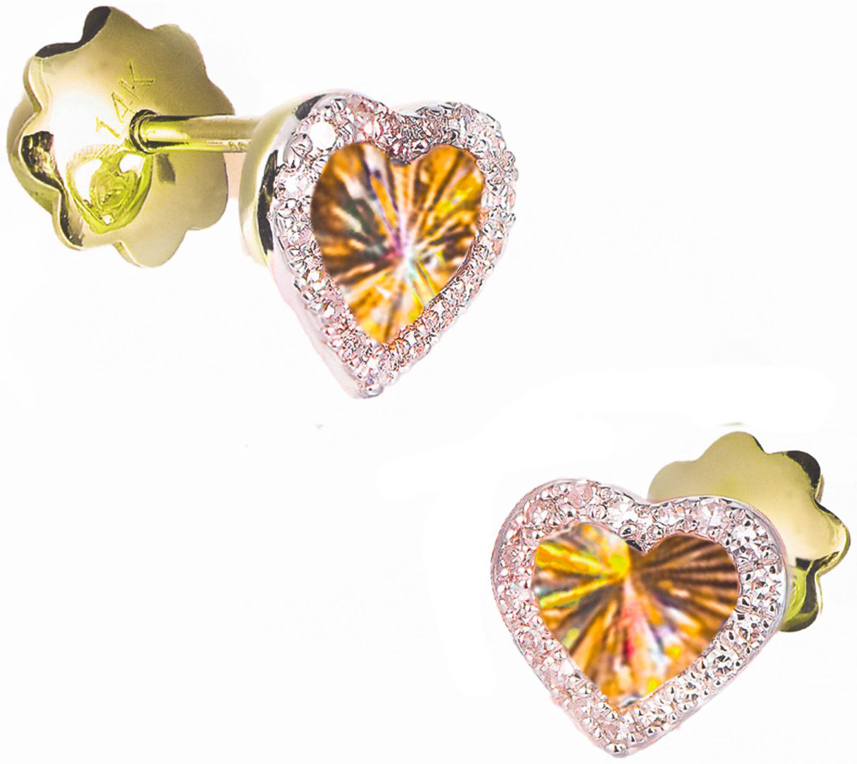 Серьги Constella BB76952WWD4YT вес 1.22 г золото, бриллиант купить,NaN