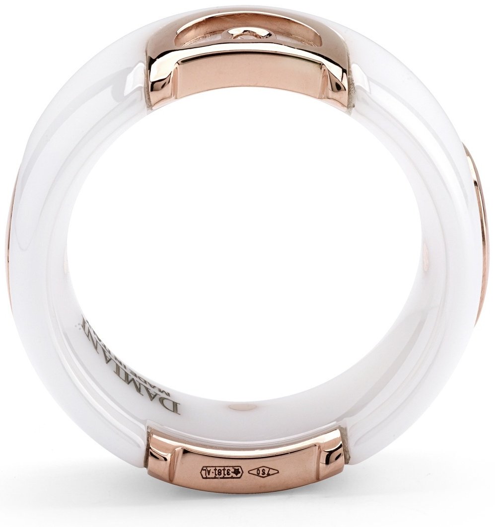 Кольцо Damiani 20082186 размер 18 вес 2.4 г золото, керамика, бриллиант