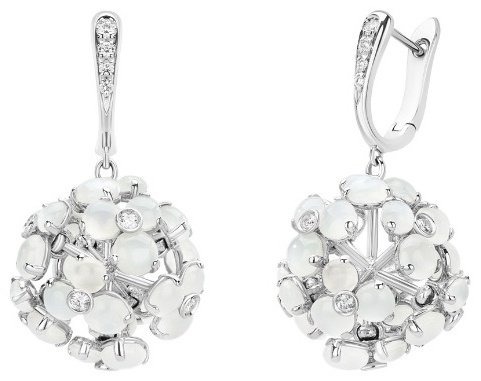 Серьги Utopia JKO4BM09 вес 12.63 г золото, бриллиант купить,NaN